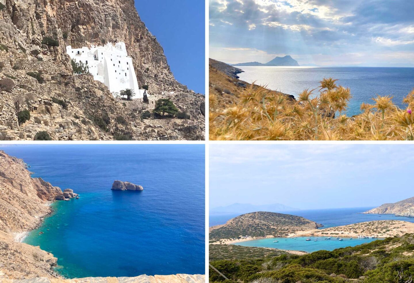 Die Insel Amorgos gehört zu den Ostkykladen. Sie ist eine weniger bekannte Insel in Griechenland, die mit der Fähre von Piräus oder Naxos aus erreichbar ist.